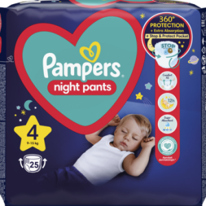 PAMPERS Night Pants pieluchomajtki 4 9 15 kg 25 szt