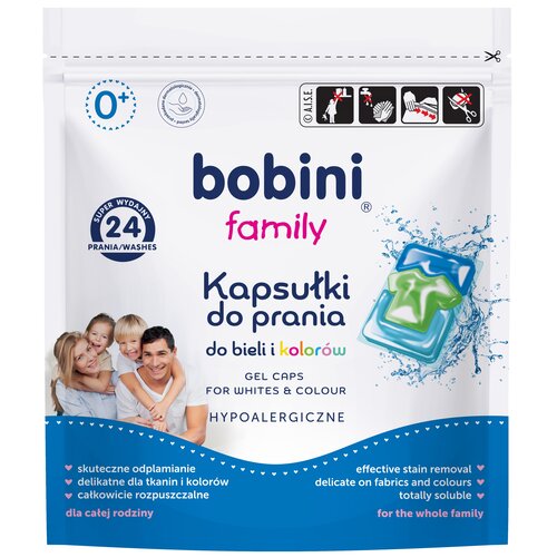 Kapsułki do prania BOBINI Family - 24 szt.