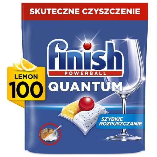 Kapsułki do zmywarek FINISH Powerball Quantum All in 1 Lemon - 100 szt.