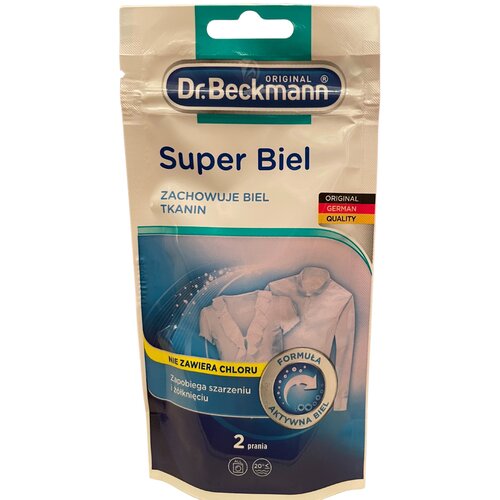 Sól do prania DR BECKMANN Super Biel 0.08 kg do białych tkanin